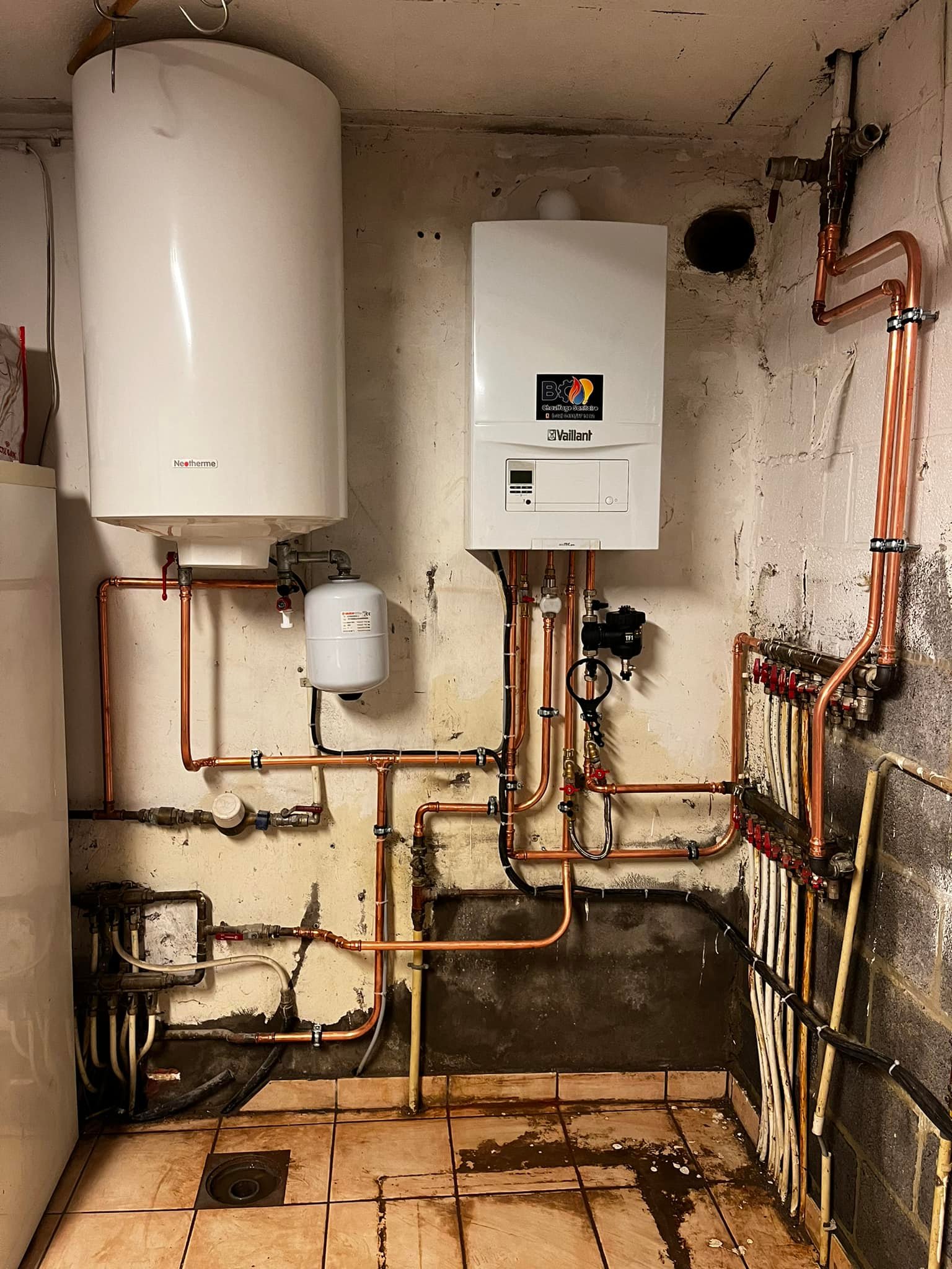 Après intervention - Remplacement chaudière Vaillant – Namur