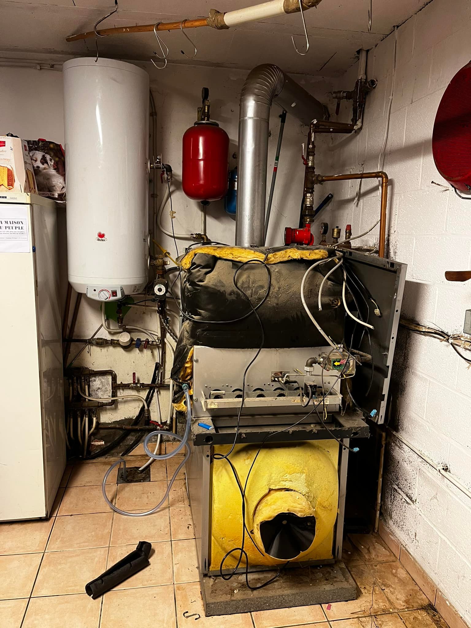 Avant intervention - Remplacement chaudière Vaillant – Namur